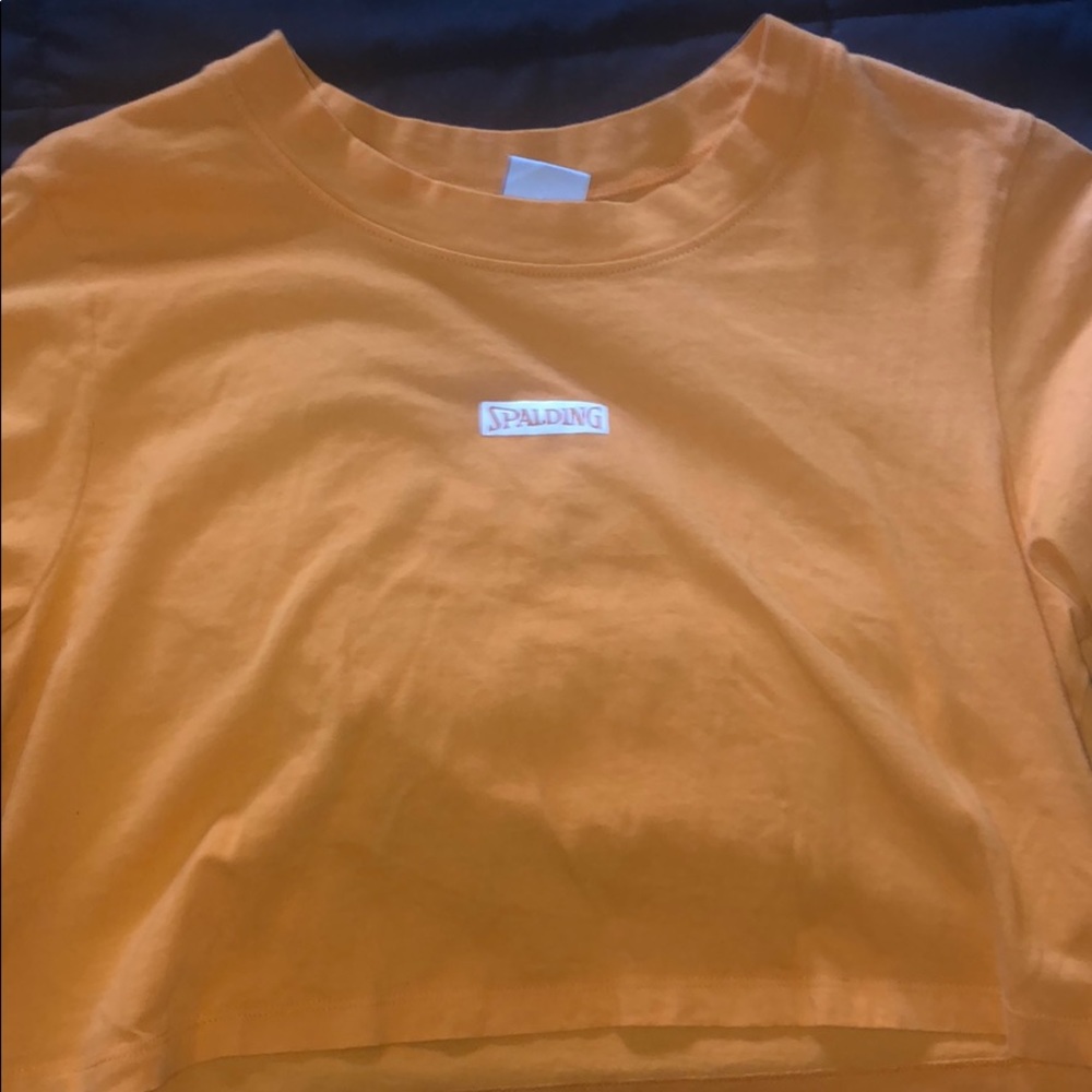 Spalding orange crop top